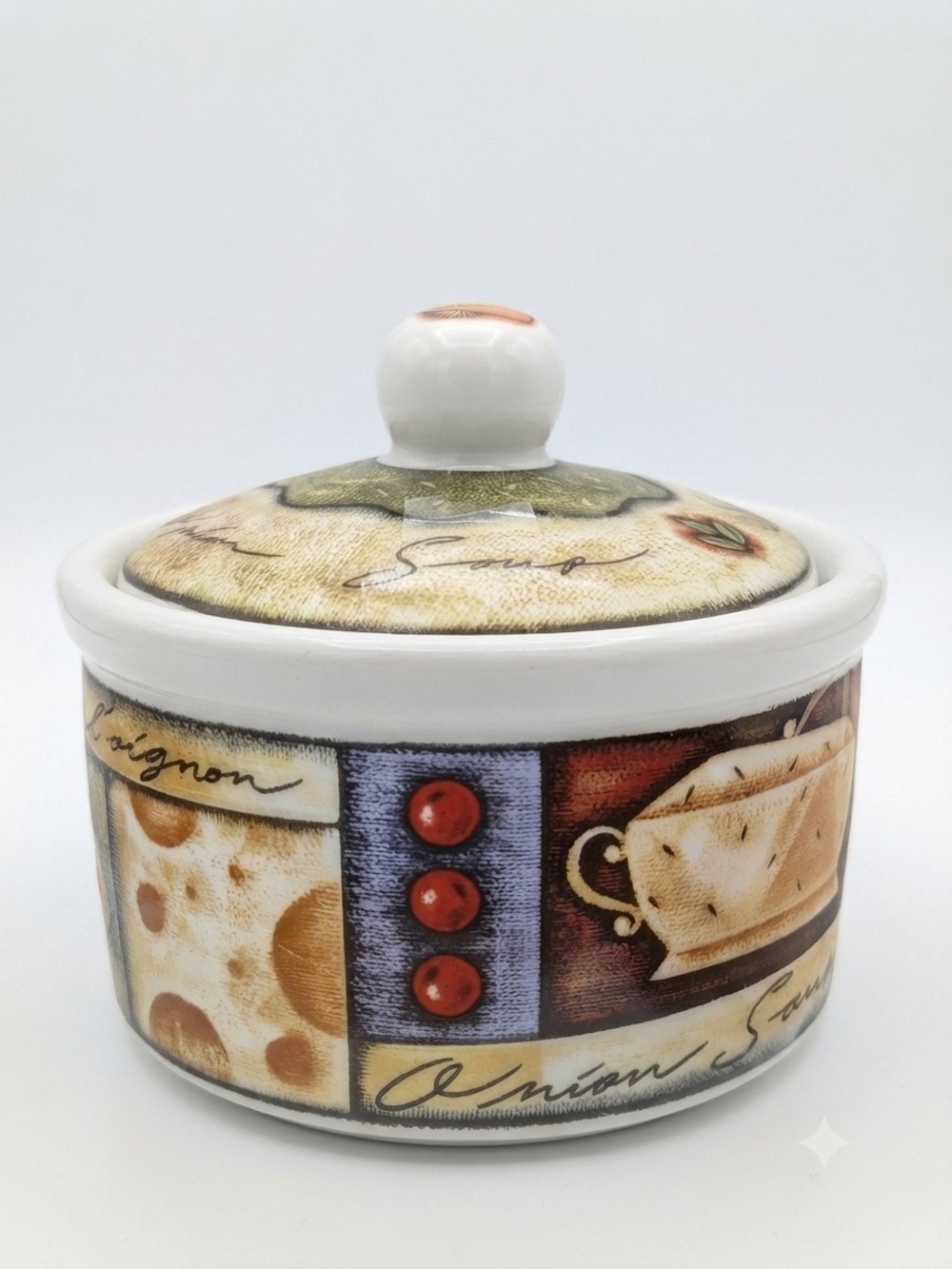 Set Of 4 MSC "Joie de Vivre" French Onion Soup Crocks (Complete Set) NEW - Picture 3 of 6
